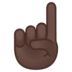 安卓系统里的食指向上：深色肤色emoji表情