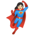 安卓系统里的女超人:浅肤色emoji表情