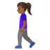 安卓系统里的行走的女人:中黑肤色emoji表情