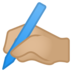 安卓系统里的写字的手:中等浅肤色emoji表情