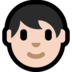 Windows系统里的人物:浅肤色emoji表情