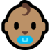 Windows系统里的婴儿:中等肤色emoji表情