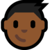 Windows系统里的男孩：中黑肤色emoji表情