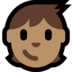Windows系统里的儿童:中等肤色emoji表情