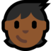 Windows系统里的儿童:中黑肤色emoji表情