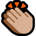 Windows系统里的拍手:中等浅肤色emoji表情