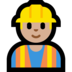 Windows系统里的施工人员：中浅肤色emoji表情