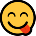 Windows系统里的馋嘴的笑脸emoji表情