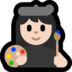 Windows系统里的女艺术家:浅肤色emoji表情