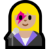 Windows系统里的女歌手：中浅肤色emoji表情