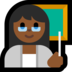 Windows系统里的女老师：中黑肤色emoji表情