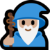 Windows系统里的法师:中等浅肤色emoji表情