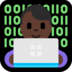 Windows系统里的男技术员:深色肤色emoji表情