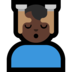 Windows系统里的男士按摩:深色肤色emoji表情