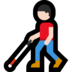 Windows系统里的拿拐杖的男人:浅肤色emoji表情