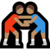 Windows系统里的男子摔跤，4型emoji表情