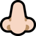 Windows系统里的鼻子:浅肤色emoji表情