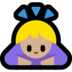 Windows系统里的女性鞠躬：中等浅肤色emoji表情