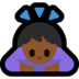 Windows系统里的女性鞠躬:中黑肤色emoji表情