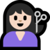 Windows系统里的女性理发:浅肤色emoji表情