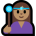 Windows系统里的女法师:中等肤色emoji表情