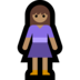 Windows系统里的女性站立:中等肤色emoji表情