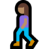 Windows系统里的行走的女人:中等肤色emoji表情