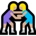 Windows系统里的女子摔跤,3型emoji表情