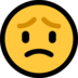 Windows系统里的担心的脸emoji表情