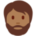 Twitter里的有络腮胡子的男人: 中等-深肤色emoji表情