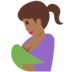 Twitter里的喂奶：中等深色肤色emoji表情
