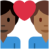Twitter里的情侣: 男人男人中等-深肤色较深肤色emoji表情