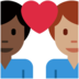 Twitter里的情侣: 男人男人中等肤色较深肤色emoji表情