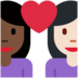 Twitter里的情侣: 女人女人较深肤色较浅肤色emoji表情