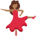 Twitter里的女子舞蹈：中黑肤色emoji表情