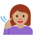 Twitter里的聋哑妇女:中等肤色emoji表情