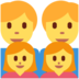 Twitter里的家庭:男人,男人,女孩,女孩emoji表情