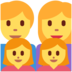 Twitter里的家庭:男人,女人,女孩,女孩emoji表情