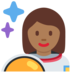 Twitter里的女宇航员：中黑肤色emoji表情