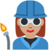 Twitter里的工厂女人：中等肤色emoji表情