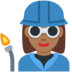 Twitter里的工厂女人：中深色肤色emoji表情