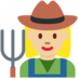 Twitter里的女农夫:中浅肤色emoji表情