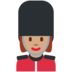 Twitter里的女警卫：中等肤色emoji表情
