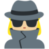 Twitter里的女侦探：中等浅肤色emoji表情