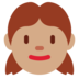 Twitter里的女孩：中等肤色emoji表情