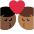 Twitter里的亲吻: 男人男人中等-深肤色较深肤色emoji表情