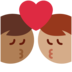 Twitter里的亲吻: 男人男人中等肤色中等-深肤色emoji表情