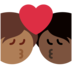 Twitter里的亲吻: 成人成人较深肤色中等-深肤色emoji表情