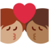 Twitter里的亲吻: 成人成人中等-深肤色中等肤色emoji表情