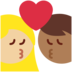 Twitter里的亲吻: 女人男人中等-深肤色中等-浅肤色emoji表情